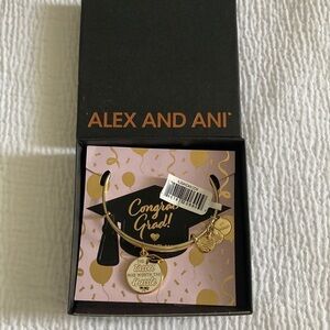 Alex and Ani Gold Graduation Charm Bracelet